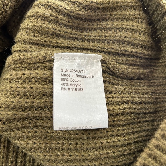 Proof Apparel, cropped sweater, cableknit, green, excellent condition, small - Picture 6 of 7